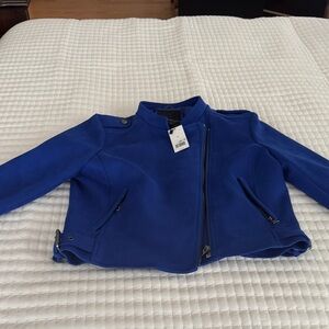 Banana Republic Vibrant Blue Vegan Suede Blazer